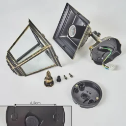 Luminaires Rustiques-hofstein Applique murale d'extérieur Naofe Brun, Or, 1 lumière