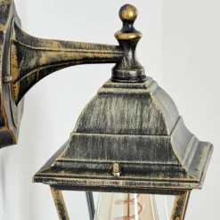 Luminaires Rustiques-hofstein Applique murale d'extérieur Naofe Brun, Or, 1 lumière