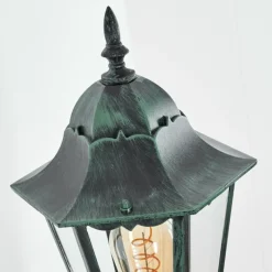 Luminaires Rustiques-hofstein Applique murale d'extérieur Hongkong Vert, Noir, 1 lumière, Détecteur de mouvement