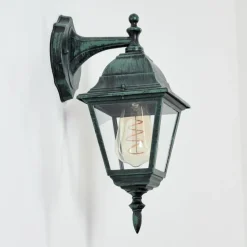 Luminaires Rustiques-hofstein Applique murale d'extérieur Naofe Vert, Noir, 1 lumière