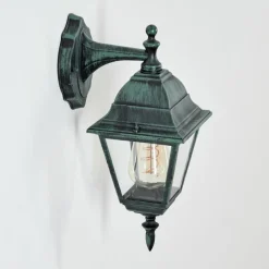 Luminaires Rustiques-hofstein Applique murale d'extérieur Naofe Vert, Noir, 1 lumière