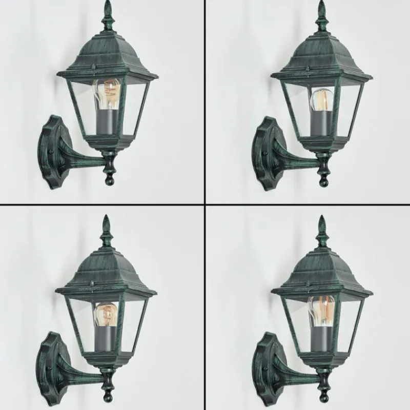 Luminaires Rustiques-hofstein Applique murale d'extérieur Naofe Vert, Noir, 1 lumière