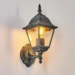 Luminaires Rustiques-hofstein Applique murale d'extérieur Naofe Vert, Noir, 1 lumière