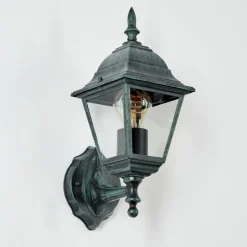 Luminaires Rustiques-hofstein Applique murale d'extérieur Naofe Vert, Noir, 1 lumière