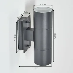 hofstein Applique murale d'extérieur Malaga Anthracite, 2 lumières