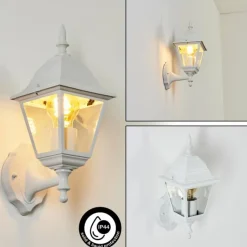 Luminaires Rustiques-hofstein Applique murale d'extérieur Naofe Blanc, 1 lumière