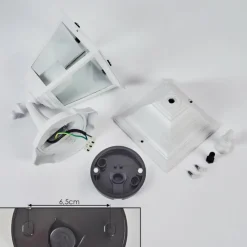 Luminaires Rustiques-hofstein Applique murale d'extérieur Naofe Blanc, 1 lumière