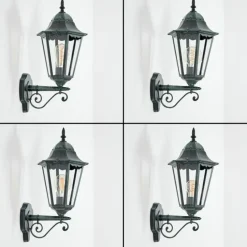 Luminaires Rustiques-hofstein Applique murale d'extérieur Hongkong Vert, Noir, 1 lumière