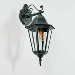 Luminaires Rustiques-hofstein Applique murale d'extérieur Hongkong Vert, Noir, 1 lumière