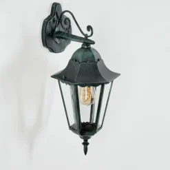 Luminaires Rustiques-hofstein Applique murale d'extérieur Hongkong Vert, Noir, 1 lumière