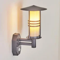 hofstein Applique murale d'extérieur Forli Anthracite, 1 lumière, Détecteur de mouvement