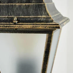 Luminaires Rustiques-hofstein Applique murale d'extérieur Naofe Brun, Or, 1 lumière, Détecteur de mouvement