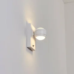 hofstein Applique murale d'extérieur Borlo LED Blanc, 2 lumières, Détecteur de mouvement