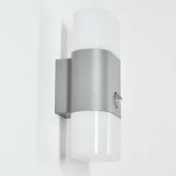 hofstein Applique murale d'extérieur Belerda LED Gris, 2 lumières, Détecteur de mouvement
