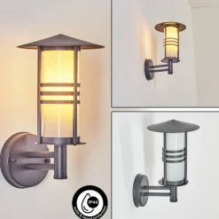 hofstein Applique murale d'extérieur Forli Anthracite, 1 lumière