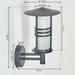 hofstein Applique murale d'extérieur Forli Anthracite, 1 lumière