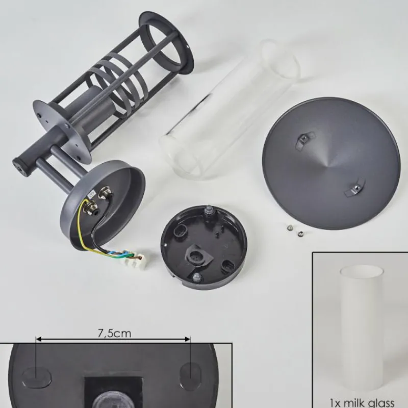 hofstein Applique murale d'extérieur Forli Anthracite, 1 lumière