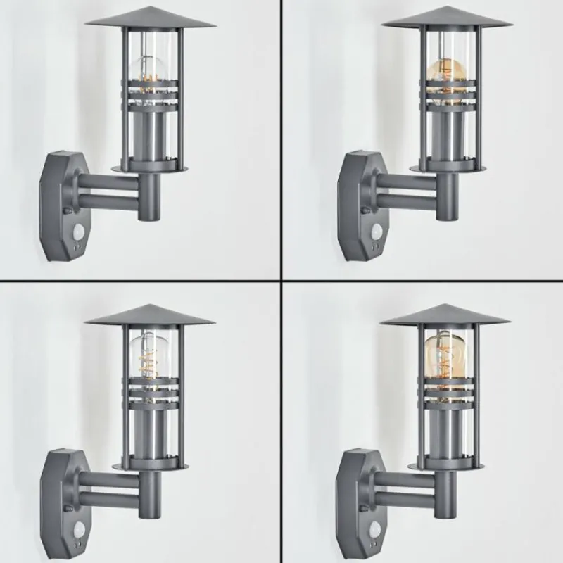 hofstein Applique murale d'extérieur Forli Anthracite, 1 lumière, Détecteur de mouvement