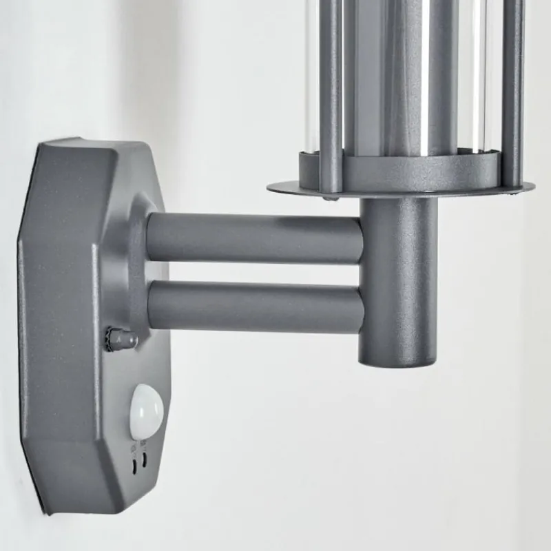 hofstein Applique murale d'extérieur Forli Anthracite, 1 lumière, Détecteur de mouvement