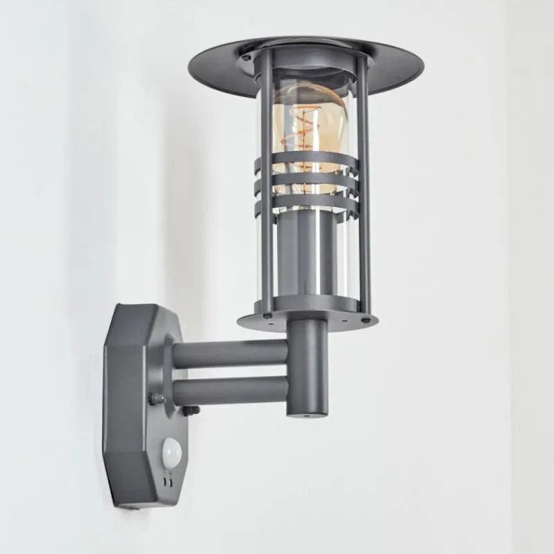 hofstein Applique murale d'extérieur Forli Anthracite, 1 lumière, Détecteur de mouvement