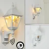 Luminaires Rustiques-hofstein Applique murale d'extérieur Naofe Blanc, 1 lumière, Détecteur de mouvement