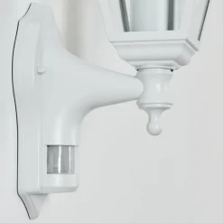 Luminaires Rustiques-hofstein Applique murale d'extérieur Naofe Blanc, 1 lumière, Détecteur de mouvement