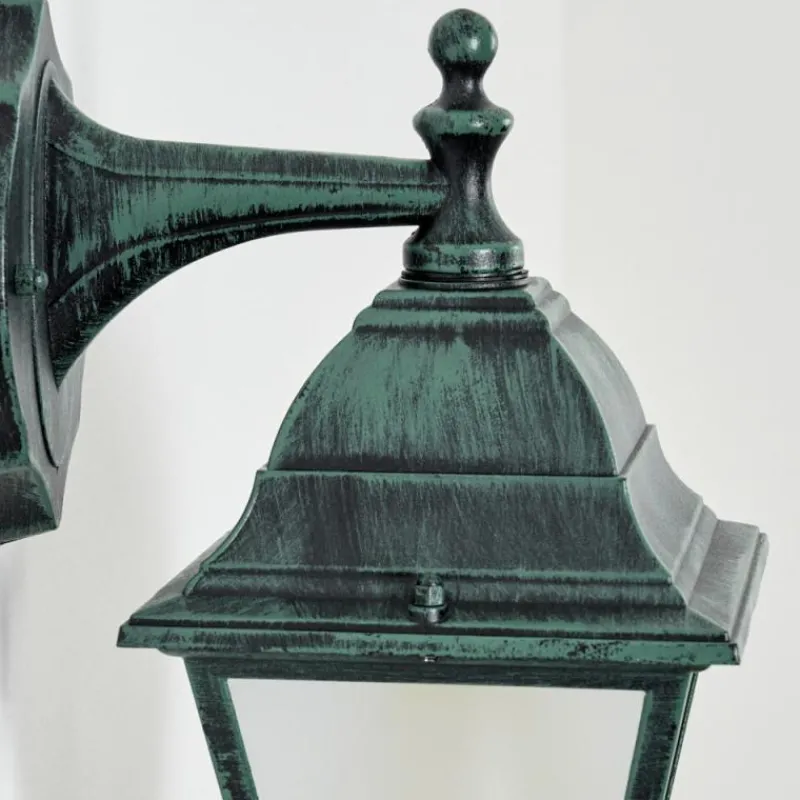 Luminaires Rustiques-hofstein Applique murale d'extérieur Naofe Vert, Noir, 1 lumière