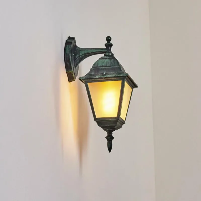 Luminaires Rustiques-hofstein Applique murale d'extérieur Naofe Vert, Noir, 1 lumière