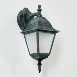 Luminaires Rustiques-hofstein Applique murale d'extérieur Naofe Vert, Noir, 1 lumière