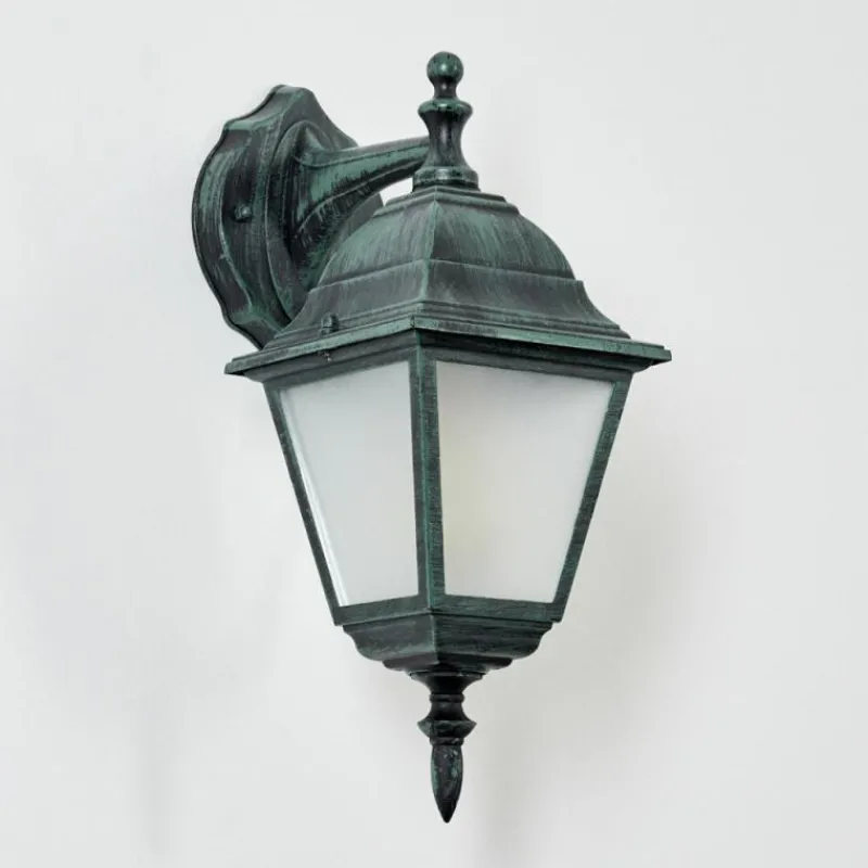 Luminaires Rustiques-hofstein Applique murale d'extérieur Naofe Vert, Noir, 1 lumière