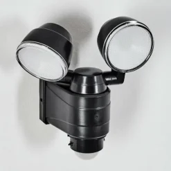 hofstein Applique murale d'extérieur Anyarhwi LED Noir, 2 lumières, Détecteur de mouvement
