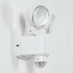 hofstein Applique murale d'extérieur Anyarhwi LED Blanc, 2 lumières, Détecteur de mouvement