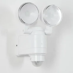 hofstein Applique murale d'extérieur Anyarhwi LED Blanc, 2 lumières, Détecteur de mouvement