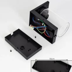 hofstein Applique murale d'extérieur Foley Noir, 1 lumière