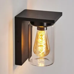 hofstein Applique murale d'extérieur Foley Noir, 1 lumière