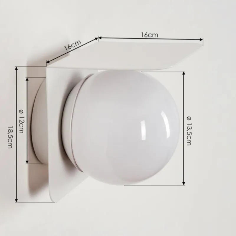 hofstein Applique murale d'extérieur Wimmis Blanc, 1 lumière