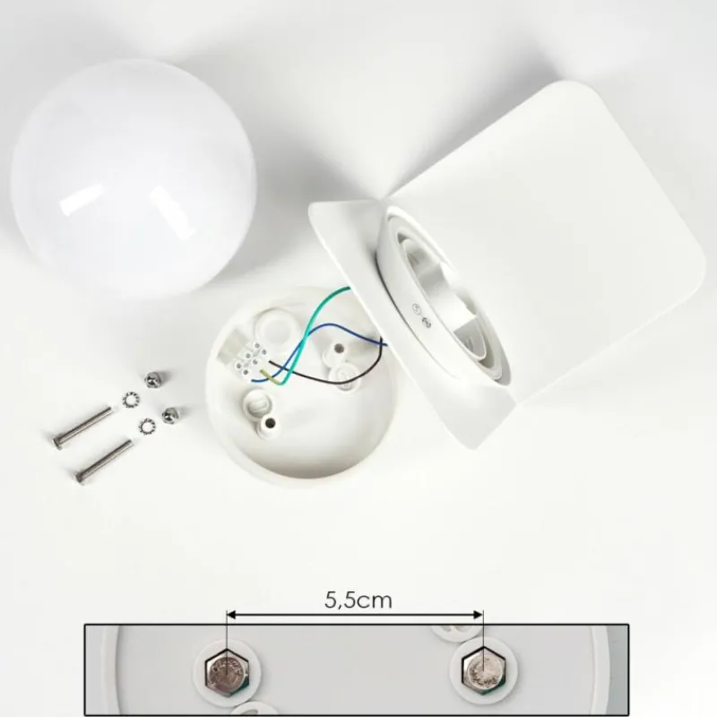 hofstein Applique murale d'extérieur Wimmis Blanc, 1 lumière