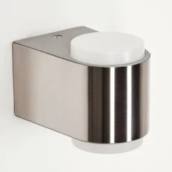 hofstein Applique murale d'extérieur Fanshawe LED Nickel mat, 2 lumières