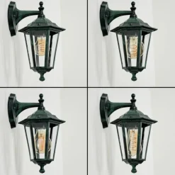 Luminaires Rustiques-hofstein Applique murale d'extérieur Loria Vert, Noir, 1 lumière