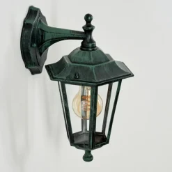 Luminaires Rustiques-hofstein Applique murale d'extérieur Loria Vert, Noir, 1 lumière