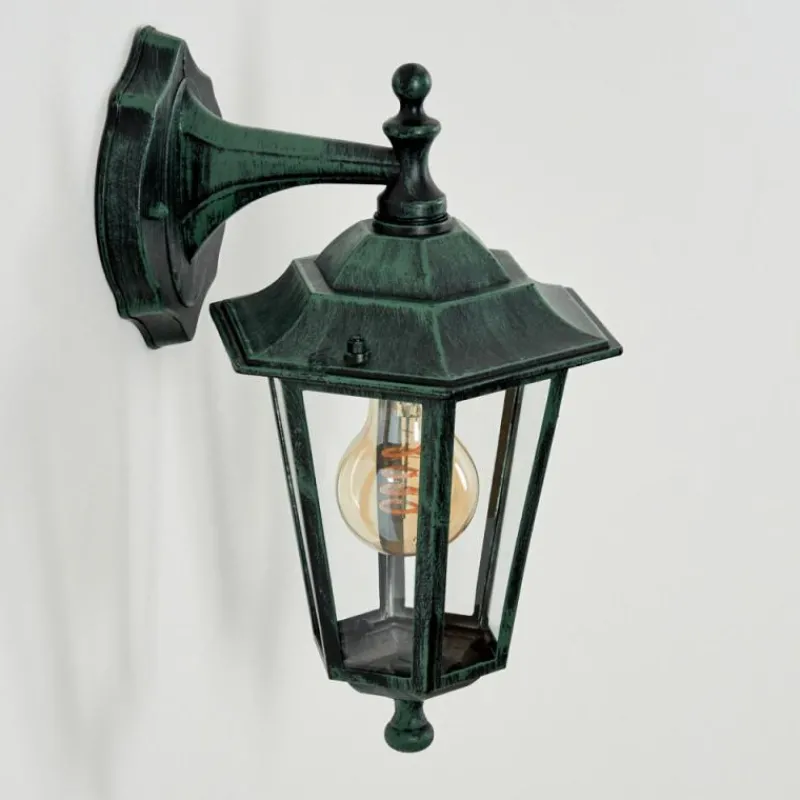 Luminaires Rustiques-hofstein Applique murale d'extérieur Loria Vert, Noir, 1 lumière