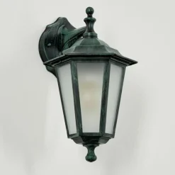 Luminaires Rustiques-hofstein Applique murale d'extérieur Loria Vert, Noir, 1 lumière