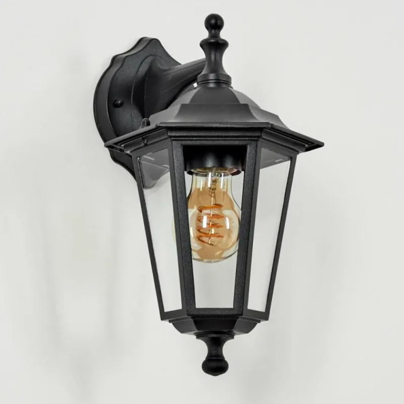 Luminaires Rustiques-hofstein Applique murale d'extérieur Loria Noir, 1 lumière