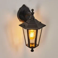 Luminaires Rustiques-hofstein Applique murale d'extérieur Loria Noir, 1 lumière