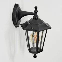 Luminaires Rustiques-hofstein Applique murale d'extérieur Loria Noir, 1 lumière