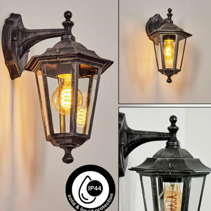 Luminaires Rustiques-hofstein Applique murale d'extérieur Loria Gris, Noir, Argenté, 1 lumière