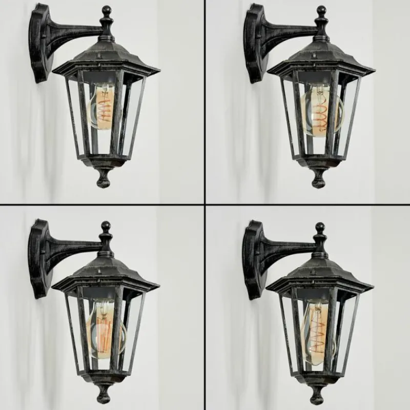 Luminaires Rustiques-hofstein Applique murale d'extérieur Loria Gris, Noir, Argenté, 1 lumière