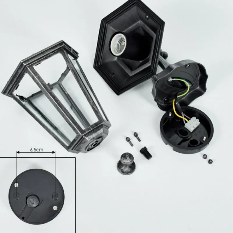 Luminaires Rustiques-hofstein Applique murale d'extérieur Loria Gris, Noir, Argenté, 1 lumière