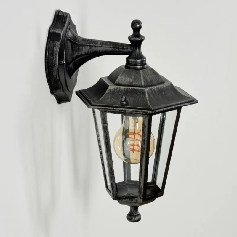 Luminaires Rustiques-hofstein Applique murale d'extérieur Loria Gris, Noir, Argenté, 1 lumière