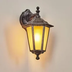 Luminaires Rustiques-hofstein Applique murale d'extérieur Loria Gris, Noir, Argenté, 1 lumière